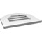 Ekena Millwork Octagonal Top Surface Mount PVC Gable Vent: Functional, w/ 3-1/2"W x 1"P Standard Frame, 18"W x 16"H GVPOT18X1601SF - alternate 4
